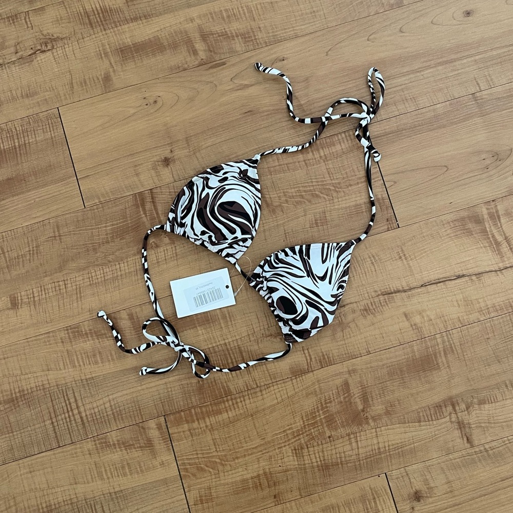 Reef Swirly Wave Print Bikini Top BNWT